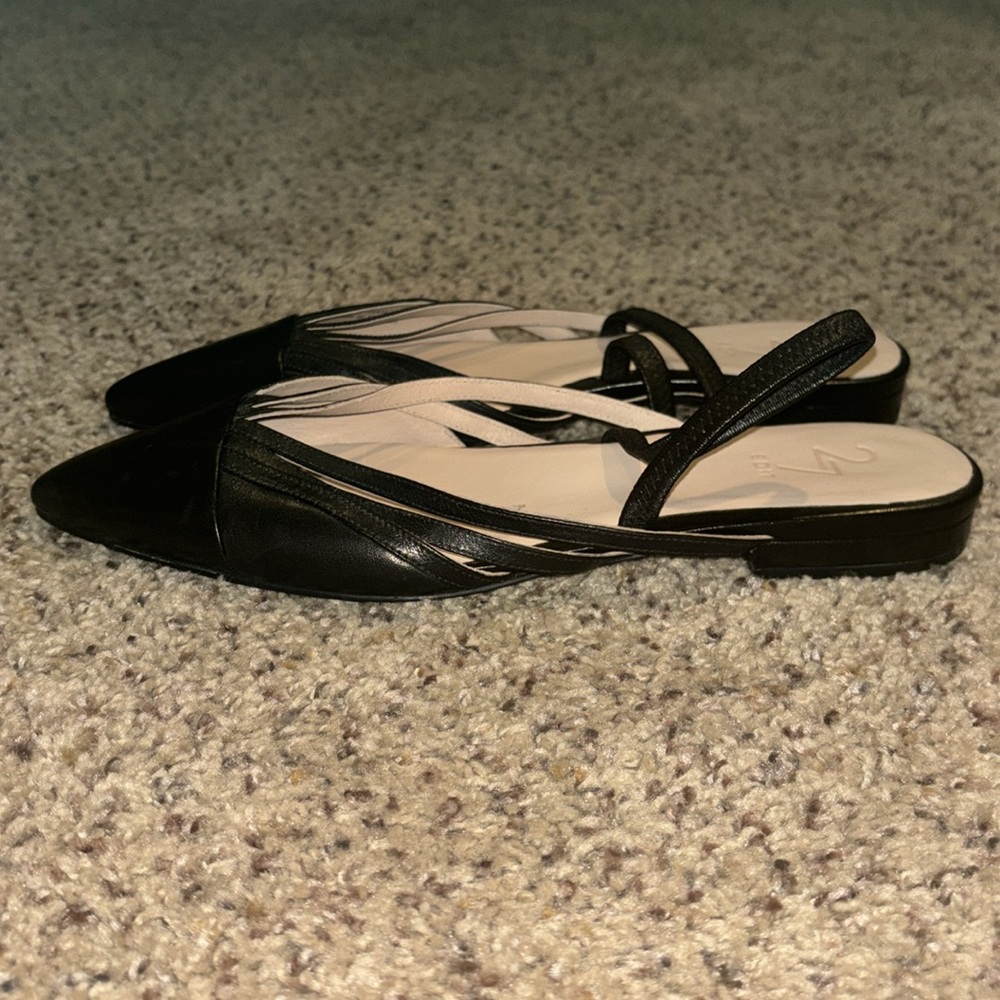 27 EDIT Black Leather Flats - Picture 6 of 9